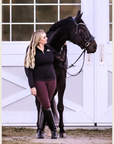 Burgundy Silicone Grip Breeches with Belt Loops
