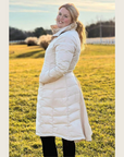 Cream Duck Down Riding Coat