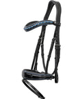 The Bluebell - Navy Patent Leather Snaffle Bridle with REMOVABLE FLASH