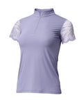 Charlie Short Sleeve Lace Riding Shirt - Lilac