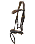 Aspen Leather Snaffle Bridle with Removable Flash