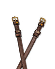 Catalonia Metallic Bronze Patent Leather Spur Straps
