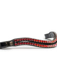 Limelight Two Row Wave Browband - Scarlet Flame