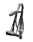 The Harlow Black Rolled Leather Double Bridle