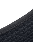 European Cotton Dressage Saddle Pad - Black with Crystal & Gunmetal Trim