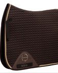 European Cotton Dressage Saddle Pad - Chocolate