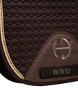 European Cotton Dressage Saddle Pad - Chocolate
