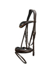The Sarah - Maple Brown Leather Snaffle Bridle with Removable Flash