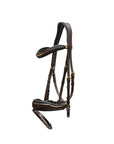 The Sarah - Maple Brown Leather Snaffle Bridle with Removable Flash