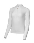 Heidi - Long Sleeve Riding Top with Crystal Fabric Trim
