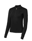Heidi - Long Sleeve Riding Top with Crystal Fabric Trim