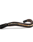 The Palermo Black Patent Leather Snaffle with Brown Padding