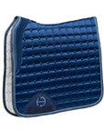 Romance Collection Satin Classic Dressage Saddle Pad (Full) - Prussian Blue