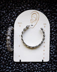 Bailey Stud Hoop Fashion Earring - Silver