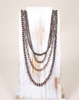 Harper Navajo Style Pearl Layered Fashion Necklace - Copper