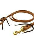 AJ Tack Harness Leather Flat Roper Reins - 1/2in x 8ft