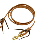 AJ Tack Harness Leather Flat Roper Reins - 1/2in x 8ft