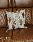 Diamond Cowhide Throw Pillow Cover