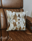 Diamond Cowhide Throw Pillow Cover