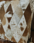 Diamond Cowhide Throw Pillow Cover