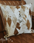 Diamond Cowhide Throw Pillow Cover