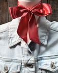 Dusty Copper Western Skinny Mini Wild Rag Scarf / Cowgirl Necktie