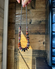 22 Inch graduated necklace more purple spiny, turquoise and sterling silver pearls