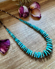 Shell & Turquoise Graduated Necklace – 23"