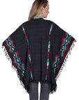 Embroidered Wrap W/fringe - E239