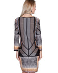 Animal Print Dress W/peek A Boo - E257