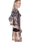 Animal Print Dress W/peek A Boo - E257