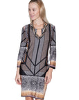 Animal Print Dress W/peek A Boo - E257
