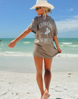 The Cowgirl Surf Club Tee in Brown