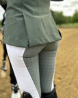 Megan Full Seat Competition Breeches - White with Grey Seat