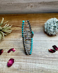 Turquoise and faux pearls Hair Clips