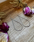 Sterling Silver Teardrop Rope Earrings – Lightweight