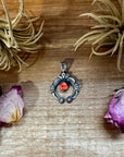 Naja Pendant with Red Spiny Oyster – Sterling Silver – Native Made by KB