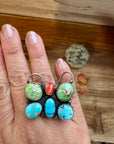 Butterfly Ring - Adjustable - Mix Stone & Sterling Silver