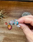 Band Ring - Size 7 - Pink Dahlia & sterling silver