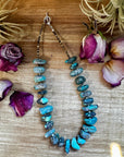 Turquoise Nugget & Shell Necklace – 18.5"