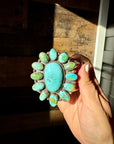Cuff - Sterling silver Cuff Bracelet with Sonoran turquoise