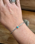 Small Cuff Bracelet - Kingman Turquoise & Sterling Silver