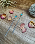 Valentine earrings - Turquoise heart and chic dangle