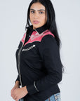 Ladies Cotton Black Embroidery Western Shirt With Suede