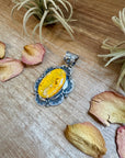 Bumblebee Jasper Pendant – Sterling Silver, Bright Yellow