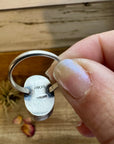 Small Ring - Size 8 - White Buffalo Ring & sterling silver II