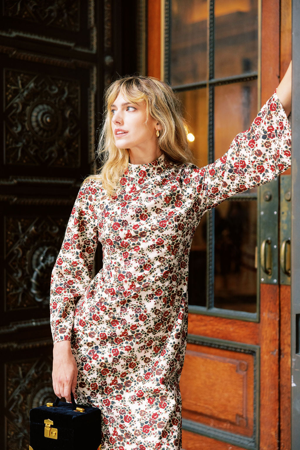 MASON'S DAUGHTER Ava Dress, Floral Printed Velvet