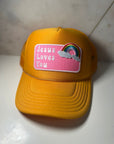Jesus Loves You vintage trucker hat