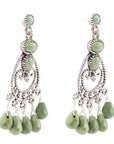 Blue Turquoise and Sterling Silver Chandelier Earrings