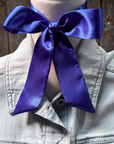 Electric Blue Western Skinny Mini Wild Rag Scarf / Cowgirl Necktie